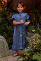CQ X DISNEY CINDERELLA: BOBBIDI KIDS DRESS IN CROWN BLUE